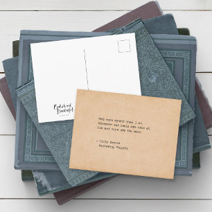 Cartão Postal A máquina de escrever Emily Bronte Nossas Almas sã