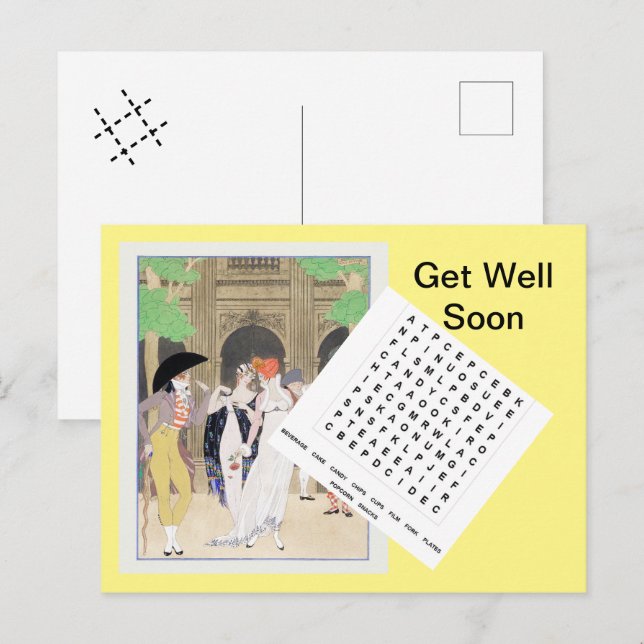 Cartão Postal A Maravilhosa no Palácio Real (1921) por Barbier (Frente/Verso)