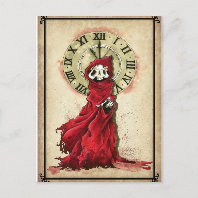 Cartão Postal A Máscara da Morte Rubra, Edgar Allan Poe (Frente)