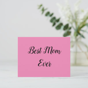 Cartão Postal A melhor mãe sempre escreve rosa