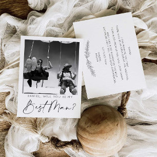 Cartão Postal A melhor placa de proposta de homem com script mín