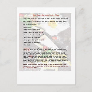 Cartão Postal A melhor receita de toda a hora - intervalo do