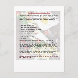 Cartão Postal A melhor receita de toda a hora - intervalo do