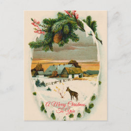 Cartão Postal A Merry Christmas To You Vintage Custom Postcard