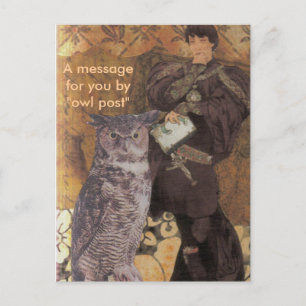Cartão Postal A message for you by "owl post"