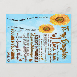 Cartão Postal À minha filha   Carta especial à minha filha