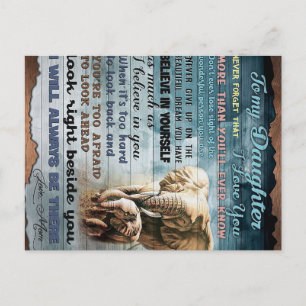 Cartão Postal À Minha Filha Engraçado Presente   Família present