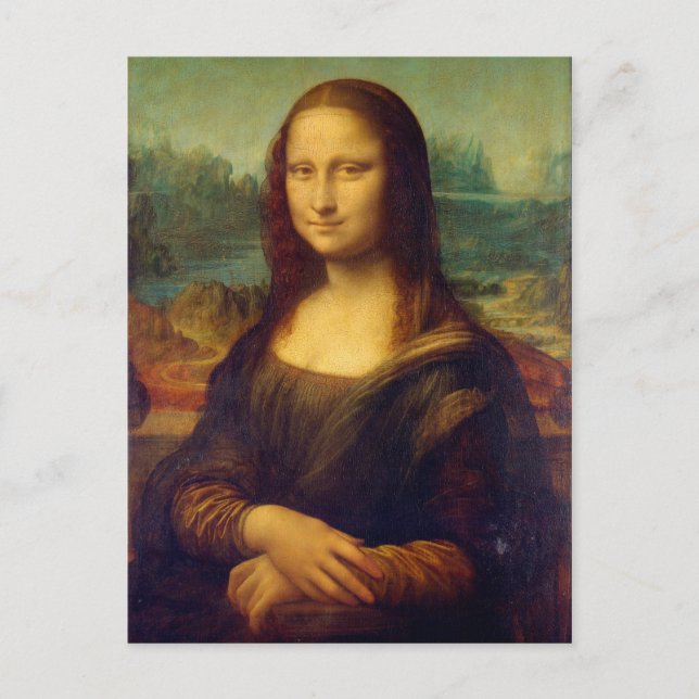 Cartão Postal A Mona Lisa (Frente)