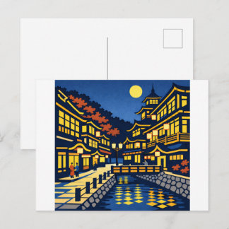 Cartão Postal A Moonlit Waterside Town