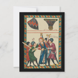 Cartão Postal A Morte De Reinmar von Brennenberg Arte Medieval