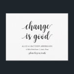 Cartão Postal A mudança é boa, Novo endereço residencial Anúncio<br><div class="desc">Esta moderna design nova casa rustica,  anúncio em movimento,  mudança de endereço postais (a mudança é boa). É a maneira perfeita de anunciar aos seus amigos e familiares que se mudaram. #TeeshaDerrick</div>