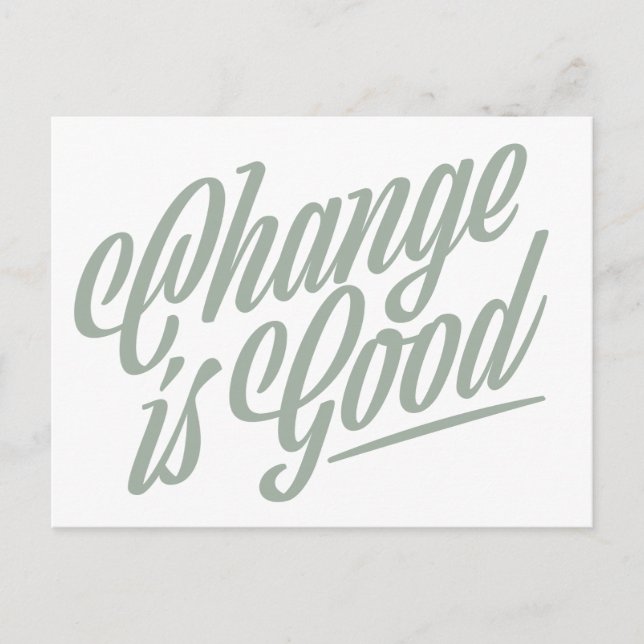 Cartão Postal A mudança é um Cartão-Postal de Anúncio em Movimen (Frente)