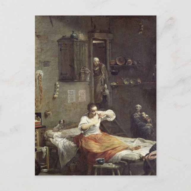 Cartão Postal A Mulher com a Flea (Frente)