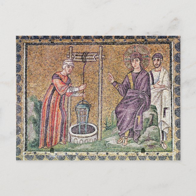 Cartão Postal A mulher de Samaria no poço (Frente)