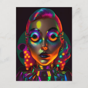 Cartão Postal A mulher elétrica