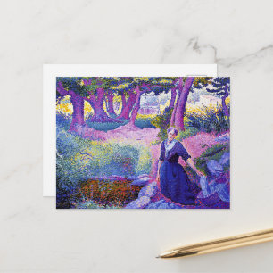 Cartão Postal A Mulher-Marinha, pintura de arte,