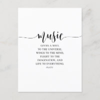 A Música Dá Uma Alma Ao Universo, Citação de Platã