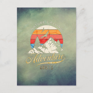 Cartão Postal A Natureza Está Chamando Aventura na Montanha Es