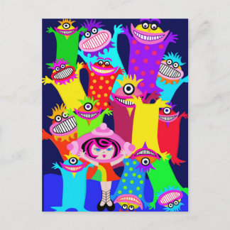 Cartão Postal A nave espacial Betty e os Monstros Mágicos