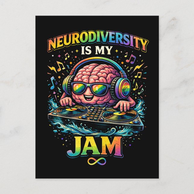 Cartão Postal A Neurodiversidade É Minha Paixão (Frente)