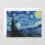 Cartão Postal A Noite Estrelada de Vincent Van Gogh<br><div class="desc">The Starry Night por Vincent Van Gogh Cartão postalThe Starry Night (1889) por Vincent Van Gogh</div>