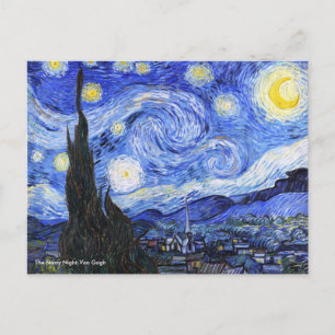 Cartão Postal A Noite Estrelada de Vincent Van Gogh