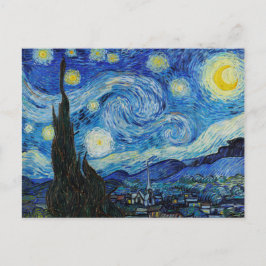 Cartão Postal A Noite Estrelada Impressão de Arte de Van Gogh