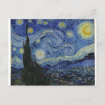 Cartão Postal A Noite Estrelada - Vincent Van Gogh<br><div class="desc">The Starry Night Vincent van Gogh (Holandês,  1853-1890)</div>