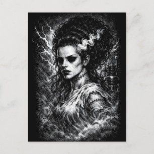 Cartão Postal A Noiva de Frankenstein — Ressuscitada por BurnsNo