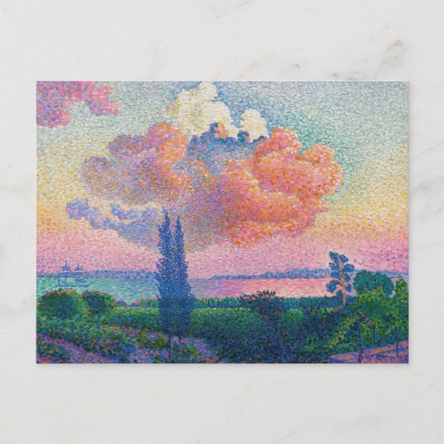 Cartão Postal A Nuvem Rosa, pintura de Henri-Edmond Cross (Frente)