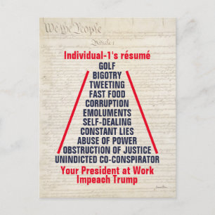 Cartão Postal A Obstrução Individual-1 Do Trump Está Presente
