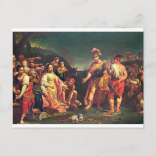 Cartão Postal A oferta da Abigail antes de David