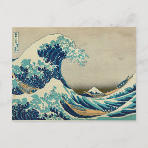 Cartão Postal A onda do Excelente de Kanagawa