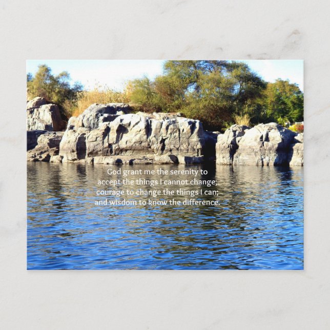Cartão Postal A Oração da Serenidade (Frente)