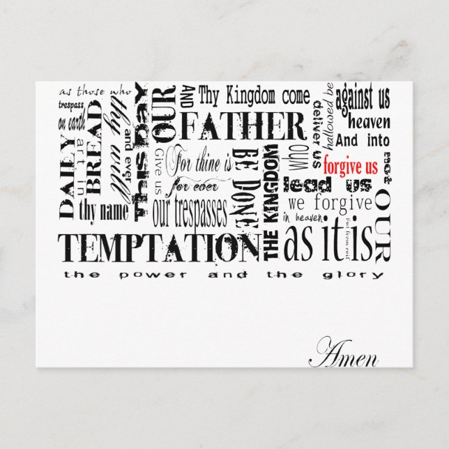 Cartão Postal A Oração dos Lordes (Frente)