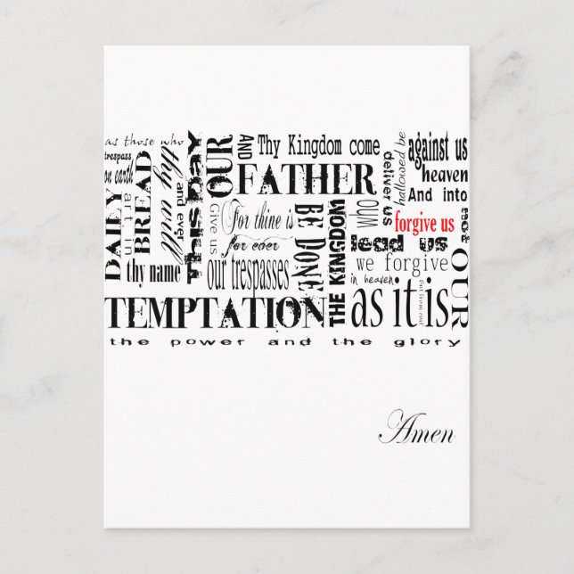 Cartão Postal A Oração dos Lordes (Frente)