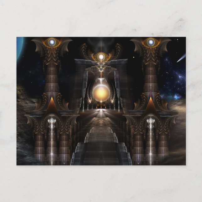 Cartão Postal A Órbita Da Arte Fractal Acrellis (Frente)