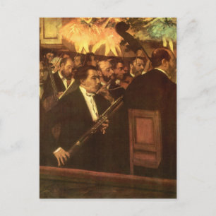 Cartão Postal A Orquestra de Ópera de Edgar Degas, Arte de Vint