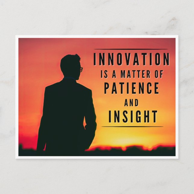 Cartão Postal A Paciência da Inovação - Inspiração (Frente)