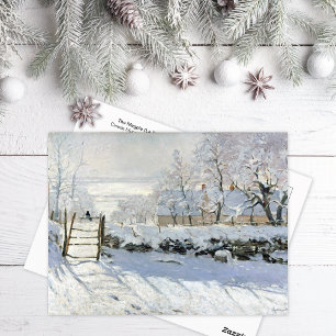 Cartão Postal A Paisagem Magpie Winter Claude Monet