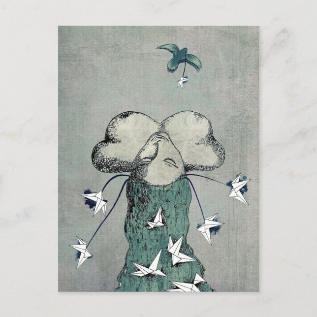 Cartão Postal A paixão de Origami (Frente)