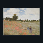 Cartão Postal A papoila de Monet arquivada<br><div class="desc">A obra-prima de Claude Monet: Campo da papoila</div>