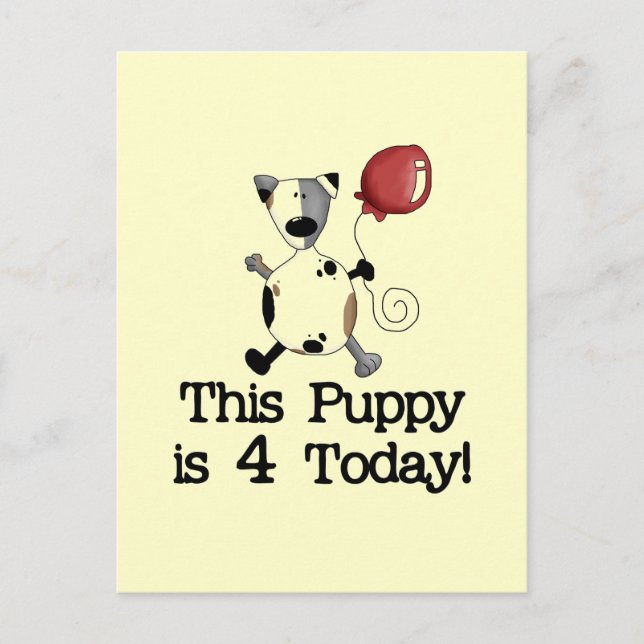 Cartão Postal A papoila tem 4 Camisetas e presentes de aniversár (Frente)