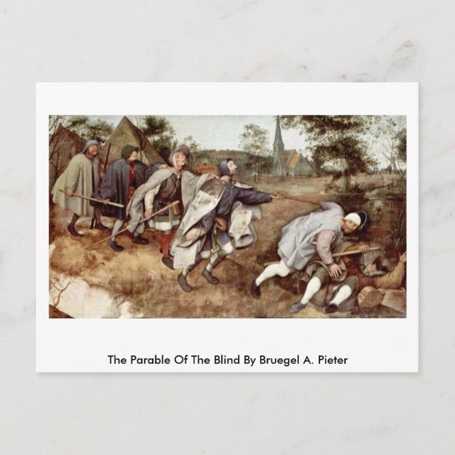 Cartão Postal A Parábola Dos Cegos Por Bruegel A. Pieter (Frente)