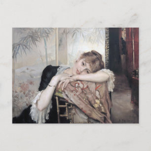 Cartão Postal A Parisiense por Albert Edelfelt 1883