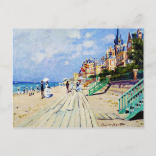 Cartão Postal A Passarela em Trouville de Claude Monet