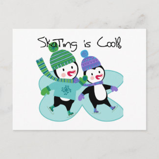 Cartão Postal A patinagem dos pinguins é legal