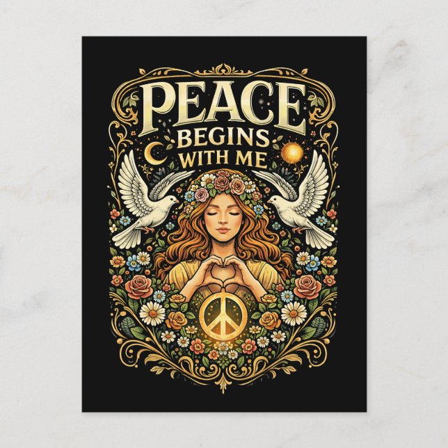 Cartão Postal A Paz Começa Dentro (Frente)