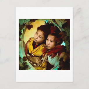 Cartão Postal A Pensiva Gaze de Dois Geisha Vintage Japão