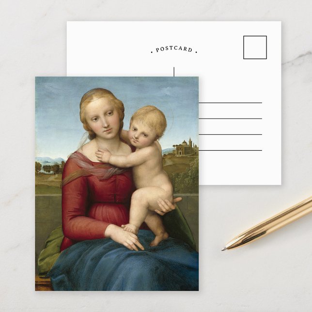 Cartão Postal A Pequena Cowper Madonna | Raphael (Criador carregado)